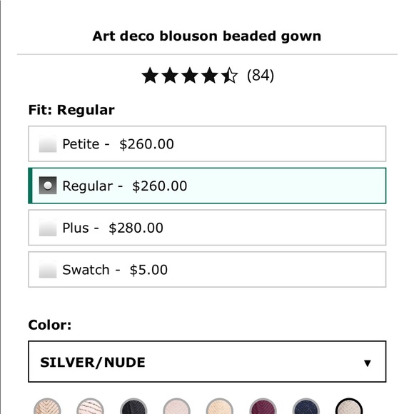 Adrianna Papell dress size 6 silver/nude - Picture 6 of 6